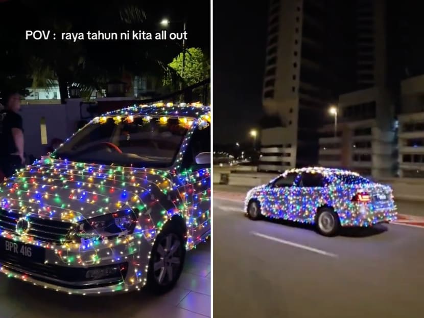 Ms Nur Aliah from Kuala Lumpur, Malaysia, strung festive lights all over her car in anticipation of Hari Raya Puasa. A video of her driving the lit-up car on the road went viral on TikTok, garnering 1.2 million views. Ms Nur Aliah from Kuala Lumpur, Malaysia, strung festive lights all over her car in anticipation of Hari Raya Puasa. A video of her driving the lit-up car on the road went viral on TikTok, garnering 1.2 million views.