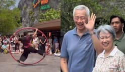 Busker gets a surprise after spotting SM Lee watching his performance at Rainforest Wild Asia