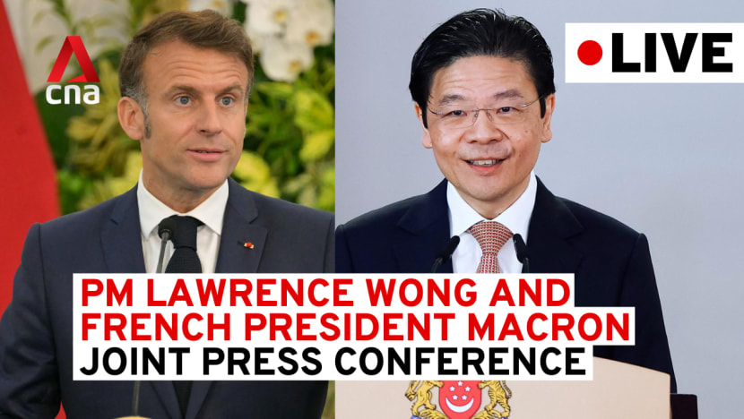 Watch: PM Lawrence Wong and French President Macron's joint press conference