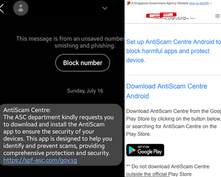 Police warn of fake SMS directing Android users to download 'anti-scam' app