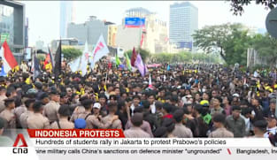 Hundreds of students rally in Jakarta to demand changes to government policies