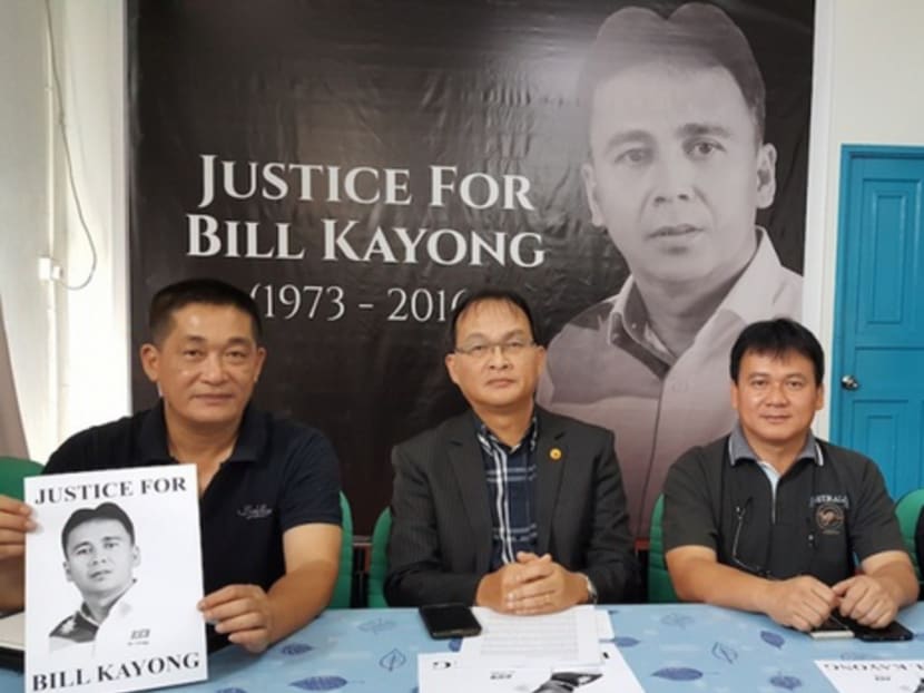 Sarawak PKR chief Baru Bian (centre), with vice-chairmen See Chee How (left) and Ali Biju, in Kuching yesterday. Mr Baru says Bill Kayong was warned not to get involved 

in certain cases. Photo: Malay Mail Online