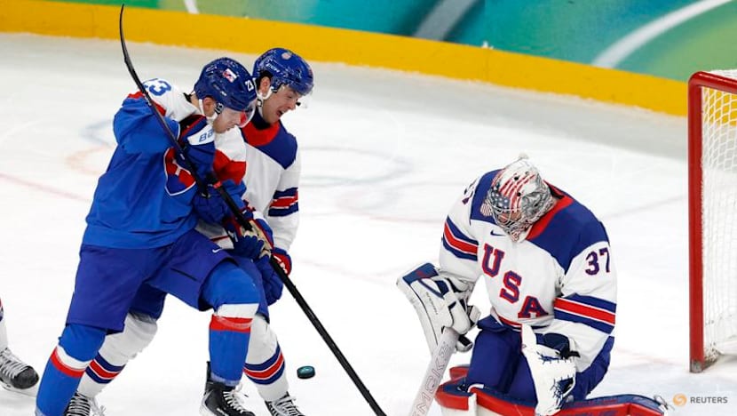 Ice hockey-US rout Slovakia to set up final showdown with Canada