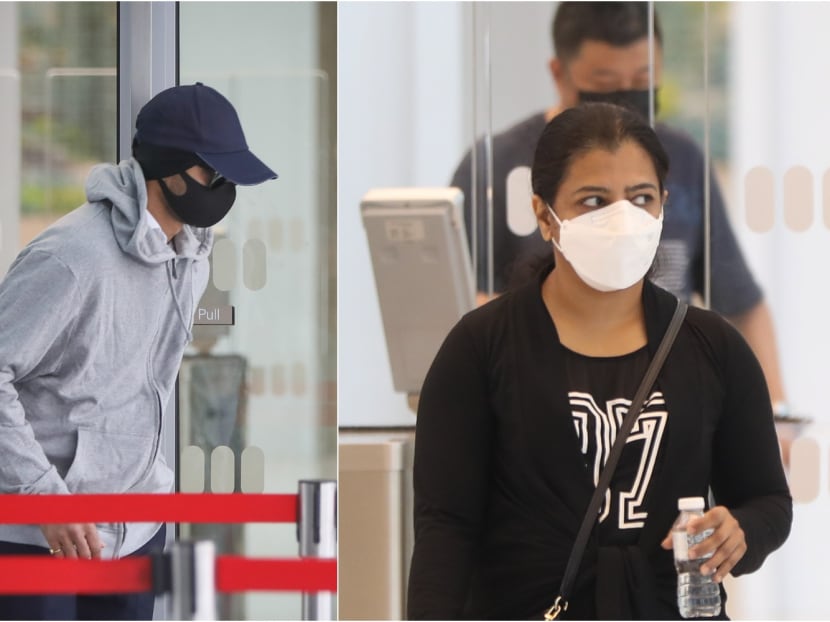 Bojanki Suresh Naidu (left) purportedly went to a hotel room that Bharati Tulshiram Choudhari (right) was in to share food and chat when they were prohibited from doing so under Covid-19 regulations.