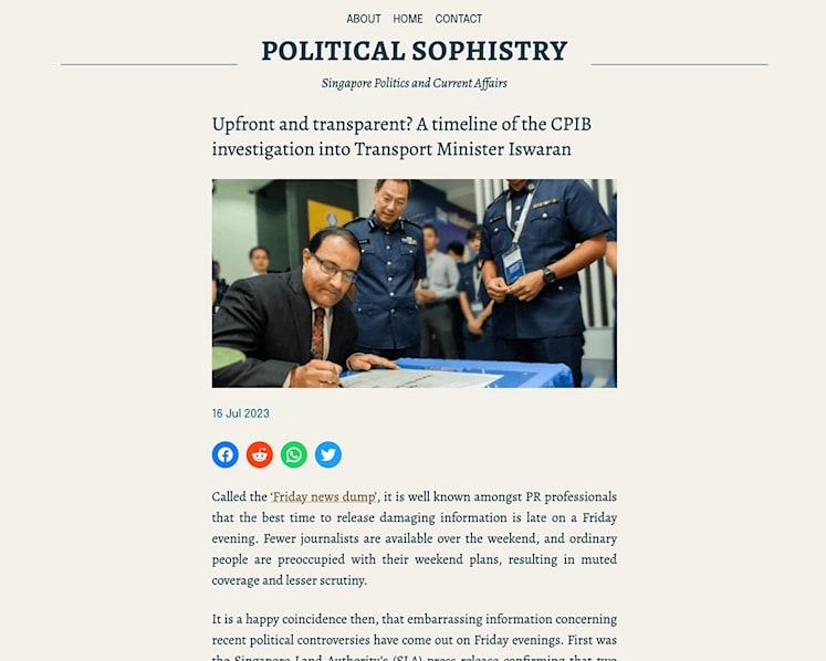 PM Lee and DPM Wong didn’t disclose Iswaran’s arrest, so as not to deviate from CPIB's statement on 'operational matters': PMO
