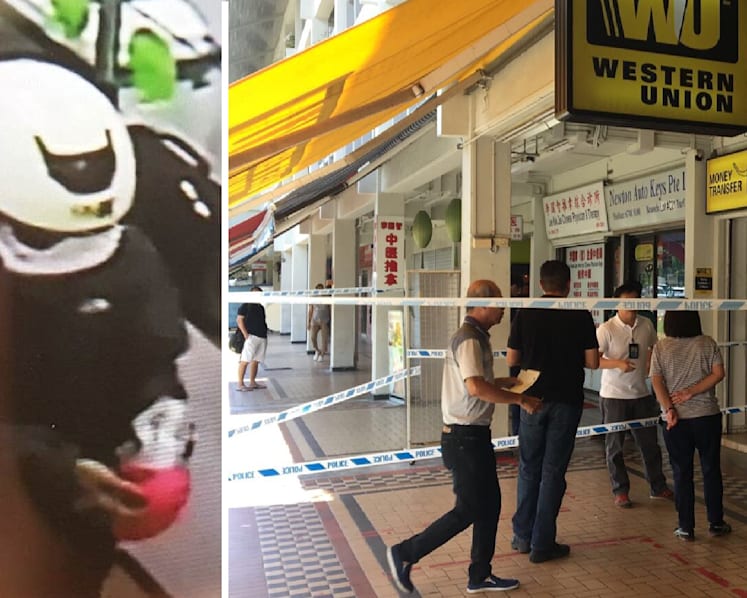 Manhunt on for robber who fled with S$2,000 from Western Union’s Ubi outlet