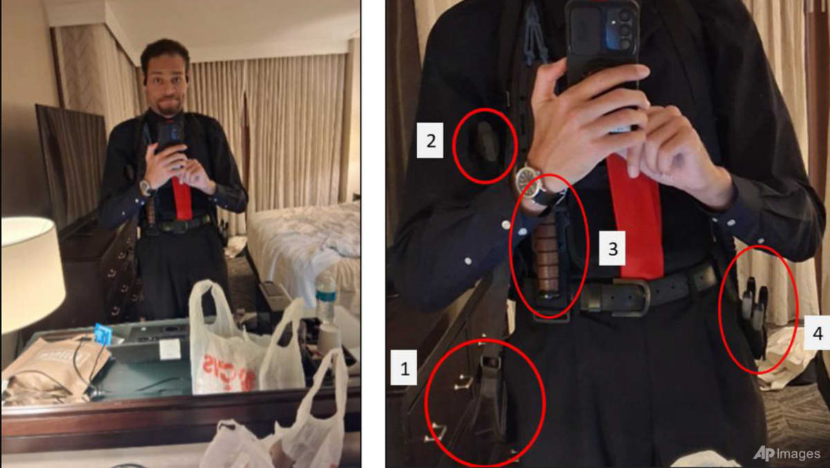 Man charged with trying to kill Trump at dinner took photo with knife in hotel, investigators say