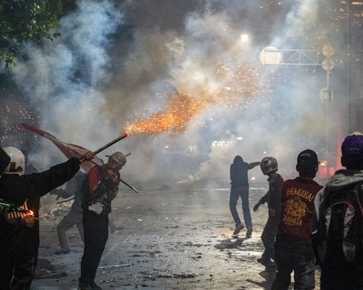 Indonesia brimob demonstration-7367