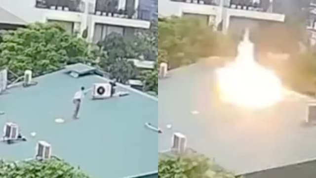 冷气压缩机突爆炸 两维修员一死一重伤