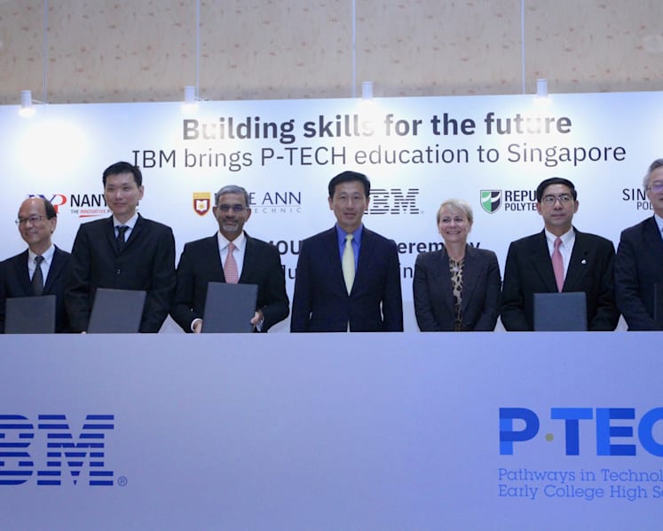 IBM, ITE and 5 polytechnics sign MOU to prepare students for ‘new collar jobs’ in ICT