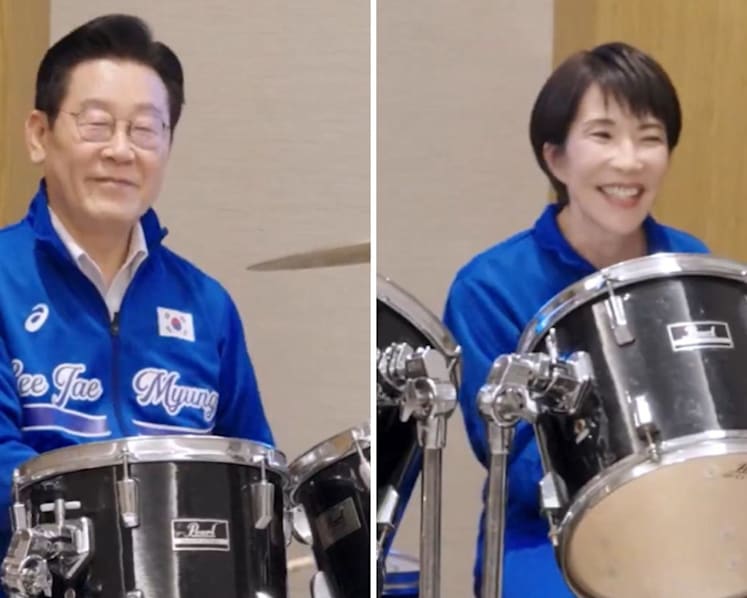 Japan and South Korea leaders got jamming to K-pop beats, social media buzzes with jokes and praises