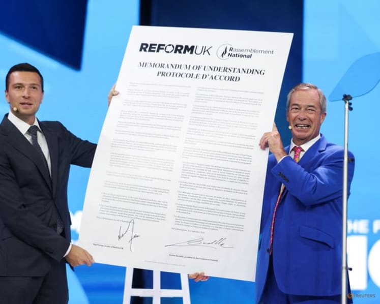 Advisers to Reform UK's Farage step down after allegations of electoral law breach