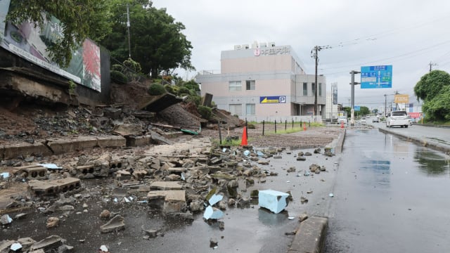 日本九州暴雨造成山体滑坡 四人失踪数百万居民撤离家园