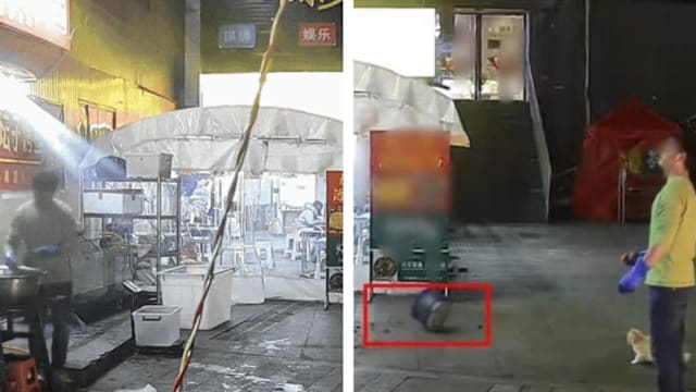 贵州男子好心喂猫 两秒后花盆从天而降逃死劫