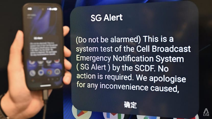 Islandwide testing of SG Alert system for Singtel users to take place at noon on May 10