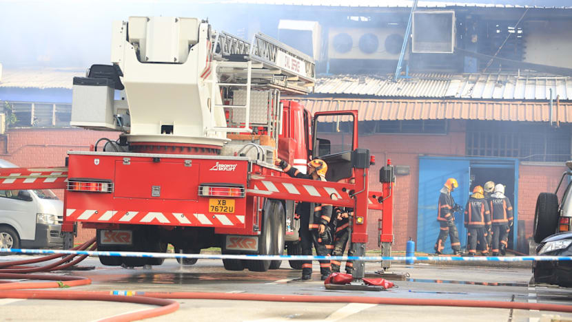 Massive fire put out at Toa Payoh Industrial Park