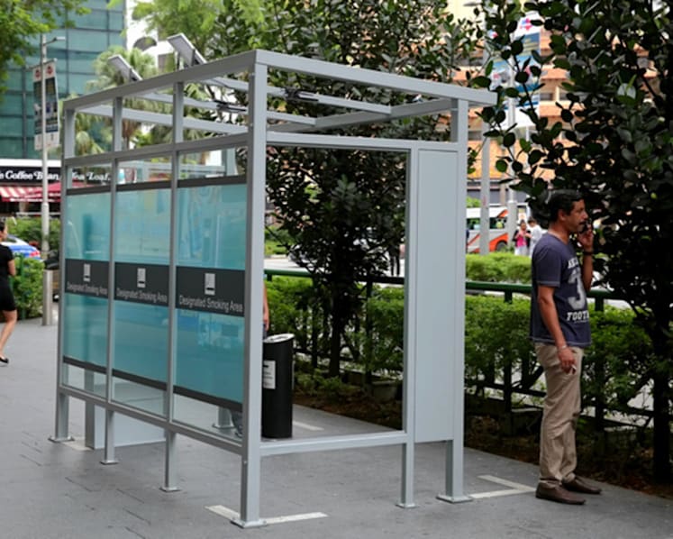 New designs of public smoking areas on trial