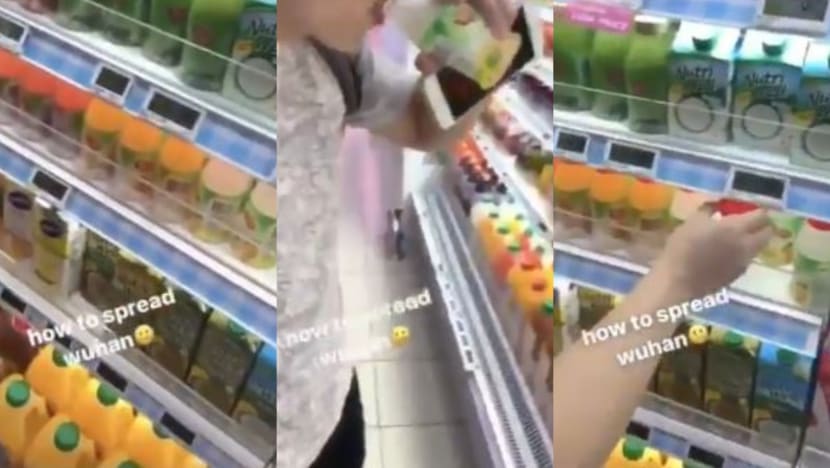 Police seek information on video of youth taking a swig from supermarket drink, then placing it back on shelf