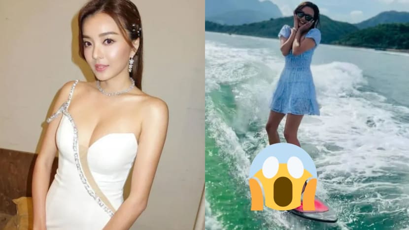 HK Actress Wakeboards Effortlessly In Stilettos HK Actress Wakeboards Effortlessly In Stilettos