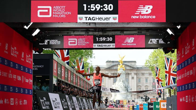 Kenya's Sawe becomes first man to run marathon under two hours at London Marathon