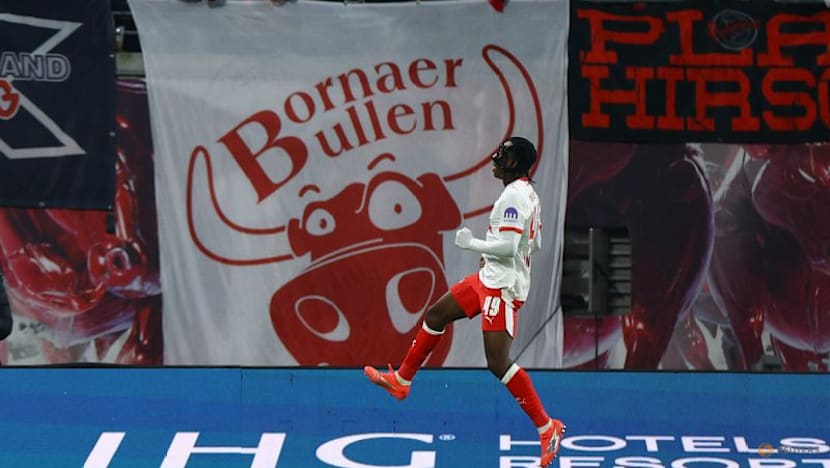 Leipzig dismantle Frankfurt 6-0 with Diomande hat-trick