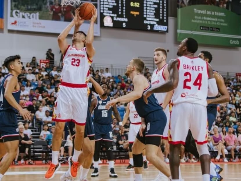 The Singapore Slingers take on Hong Kong Eastern at the OCBC Arena in Singapore on Jan 7, 2023.