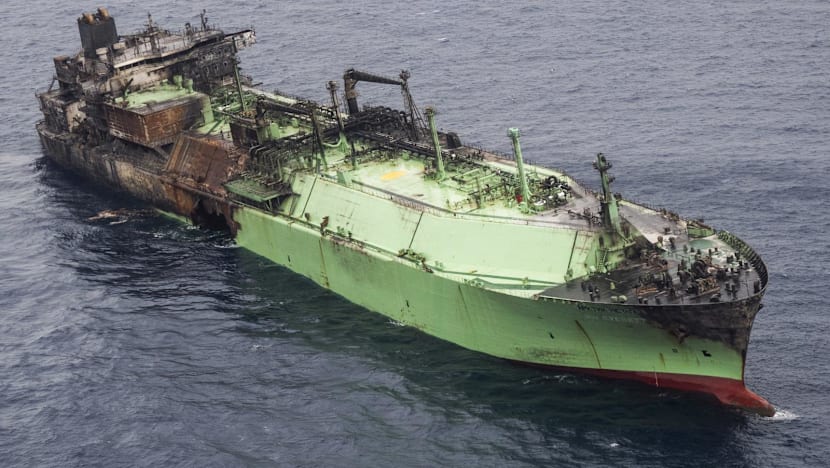 Blackened, wrecked Russian tanker nears Malta