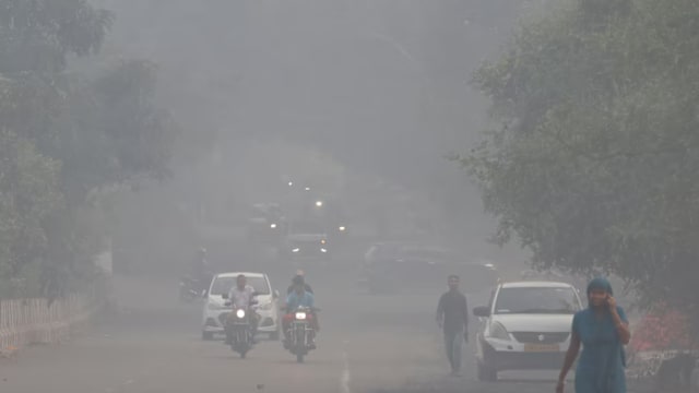 燃放烟火庆祝屠妖节 印度新德里空气污染飙至危险水平