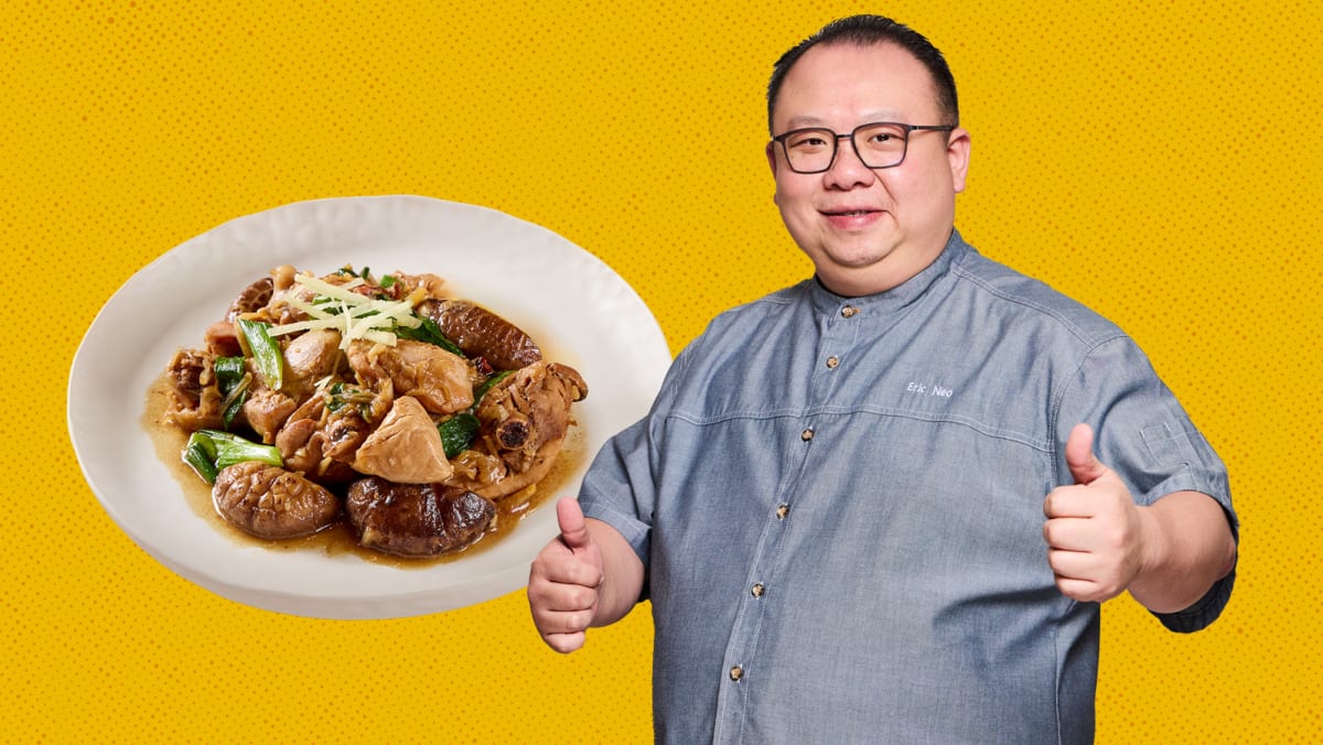 Lower-sodium braised chicken with mushrooms