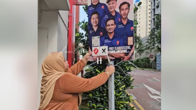 【GE2025】红点同心党称竞选海报被乱移并被罚款 选举局作出回应