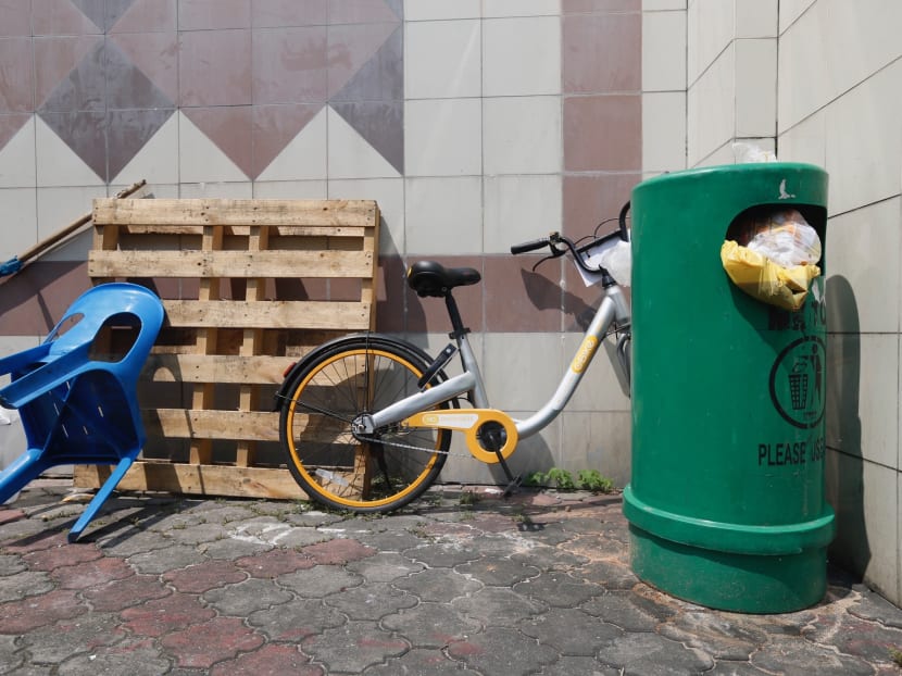 The Land Transport Authority has collected about S$180,000 in fines and administrative fees as well as issued more than 2,100 removal notices since enforcement actions commenced against Bicycle Sharing Operators last May. TODAY file photo