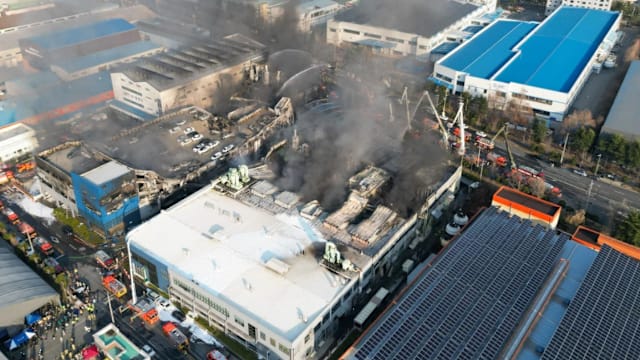 韩国汽车零件厂大火死亡人数持续攀升 至少14死59人受伤