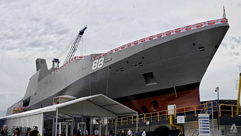 Singapore navy launches first of six 'motherships' for unmanned combat