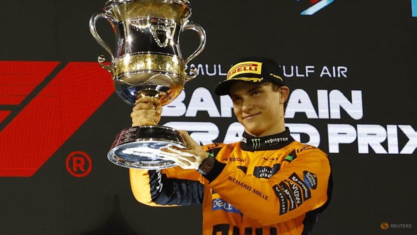 Piastri celebrates 50th race with win from pole in Bahrain