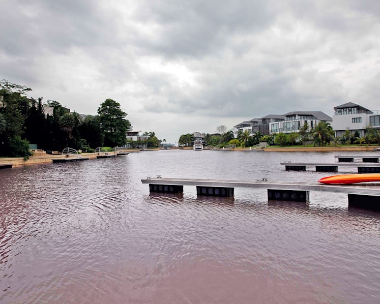 Sentosa Cove’s pink waters likely due to algae bloom triggered by recent heavy rainfall: NEA