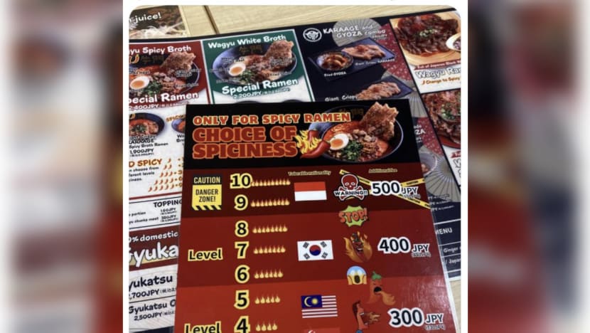 #trending: Japanese ramen shop ranks Singaporeans’ spice tolerance as ‘mid’; netizens agree
