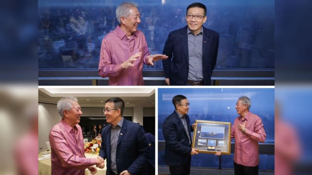 张志贤设宴款中国国防部长董军