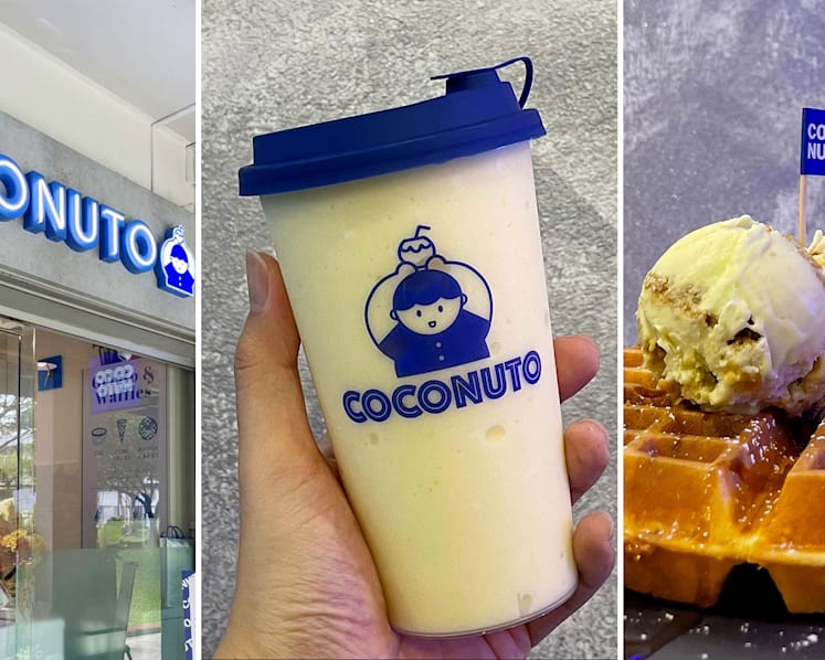 Coconut-Themed Café In Yishun Serves Coconut Shakes, Gelato & Waffles Till 2am On Weekends