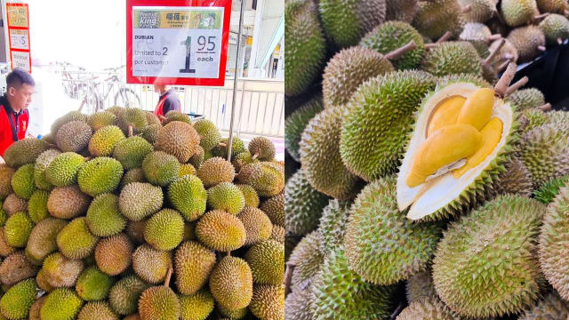#sgdeals FairPrice榴梿季节回归　甘榜榴梿每个只要$1.95！