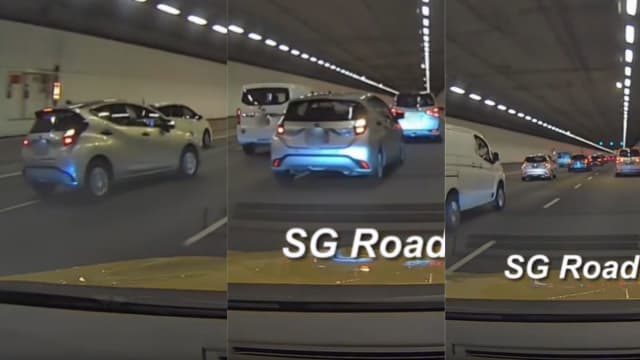 在隧道里危险蛇行超车 司机莽驾行为惹网批