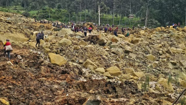 巴新偏远村庄山体滑坡 或造成逾300人被埋