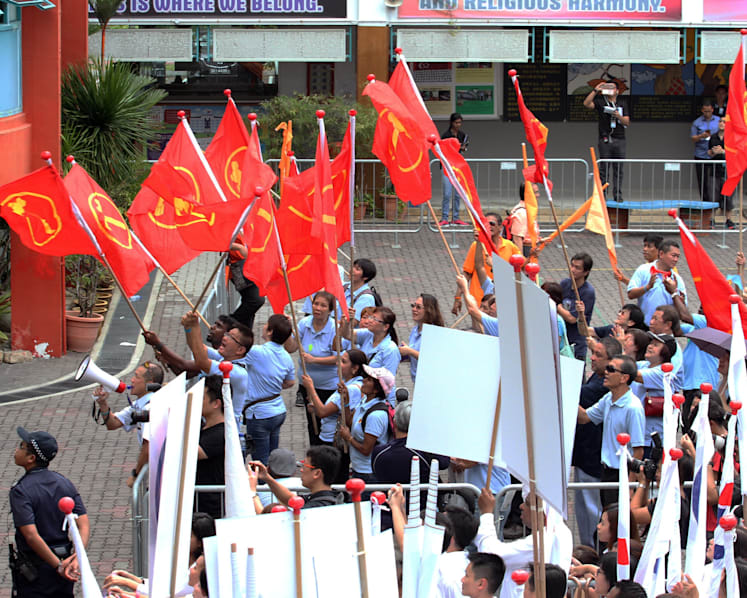 Nomination Day: Colourful, cacophonous and fiercely partisan