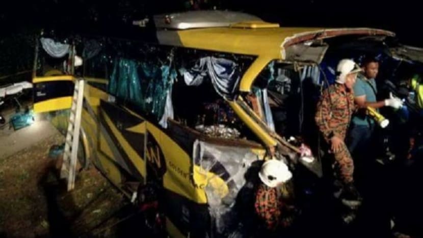 3 Singaporeans among 14 dead after bus plunges into ravine along North-South Expressway in Johor