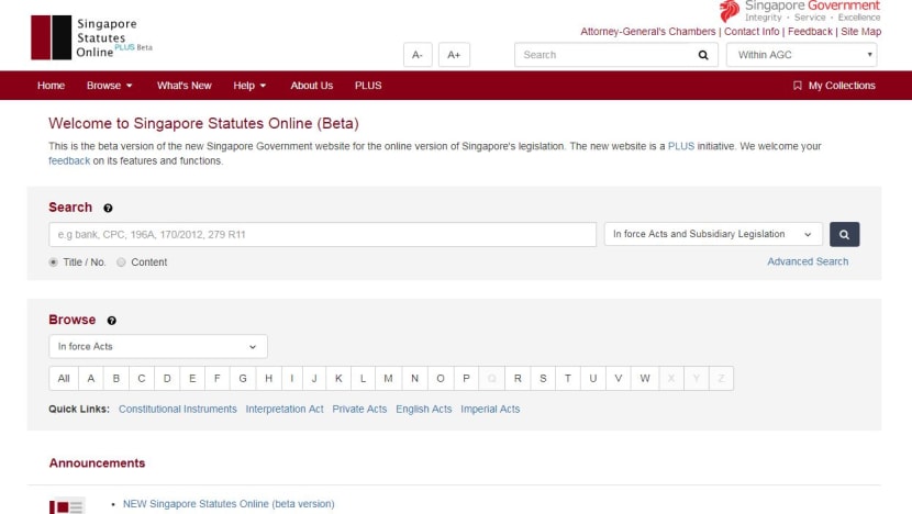 AGC revamps Singapore Statutes website to make it more accessible for public