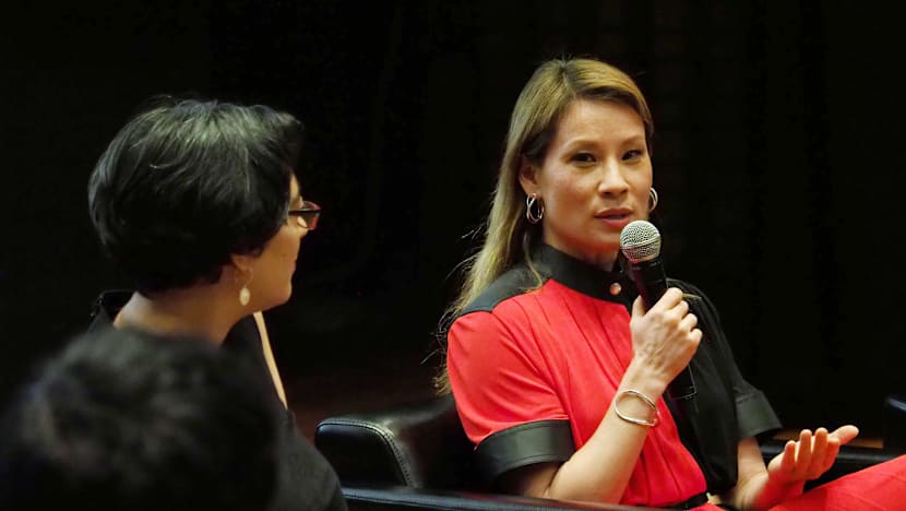 Actress Lucy Liu debuts artwork at National Museum of Singapore