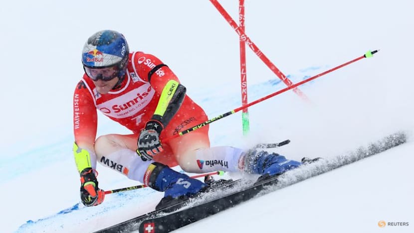 Alpine skiing-Odermatt takes fifth successive giant slalom win in Adelboden