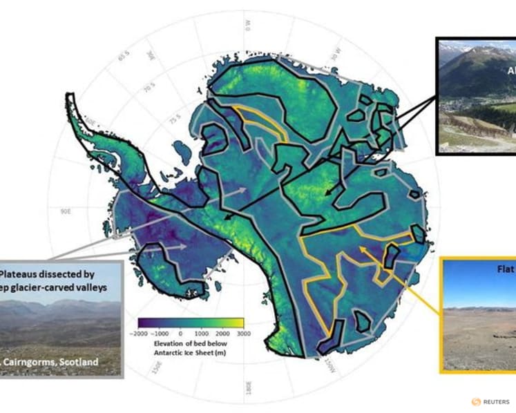 New map reveals hidden landscape under Antarctica's ice sheet