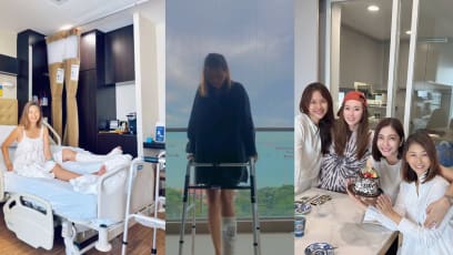 Ex Mediacorp Star Carole Lin Breaks Leg After Nasty Fall; Showbiz Pals Yvonne Lim, Huang Biren Visit Her At Home