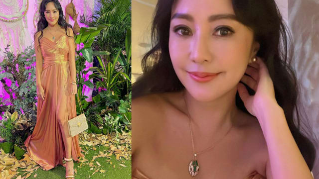 关颖出席婚礼穿错鞋　礼服不合身“一直滑下来”