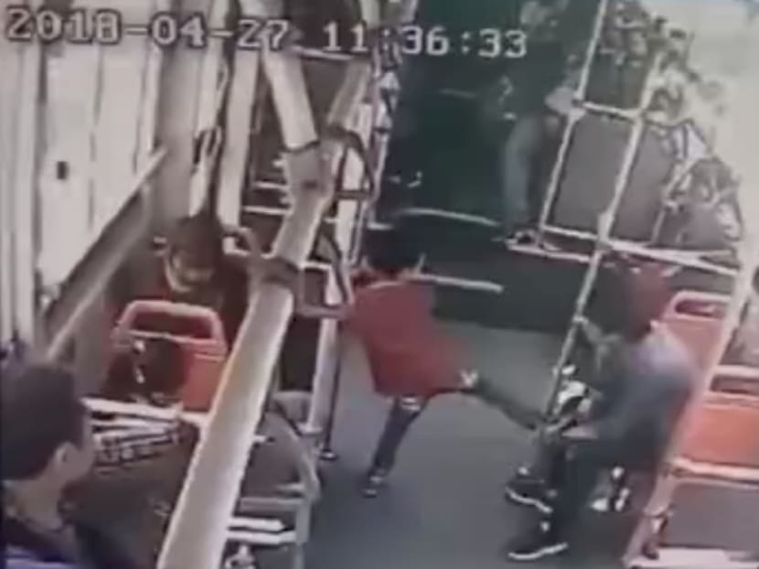 Security footage shows the boy playfully disturbing the man before his violent response.
